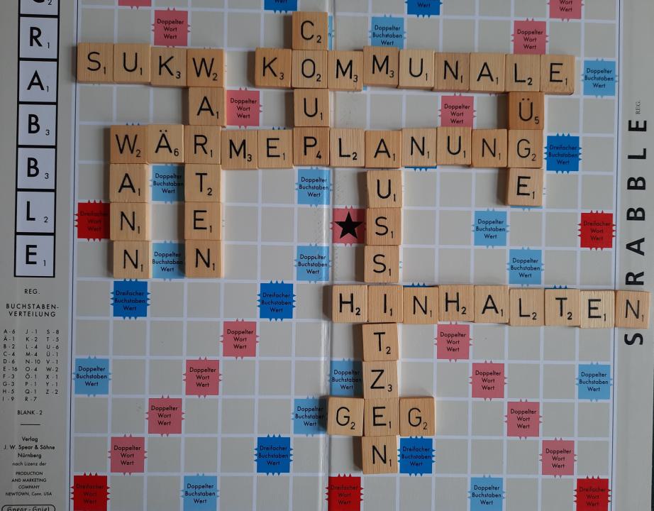 Scrabble-Bild zur kommunalen Wärmeplanung in Bremen
