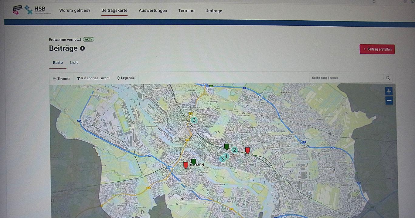 Screenshot des Digitalen Online-Beteiligungstools