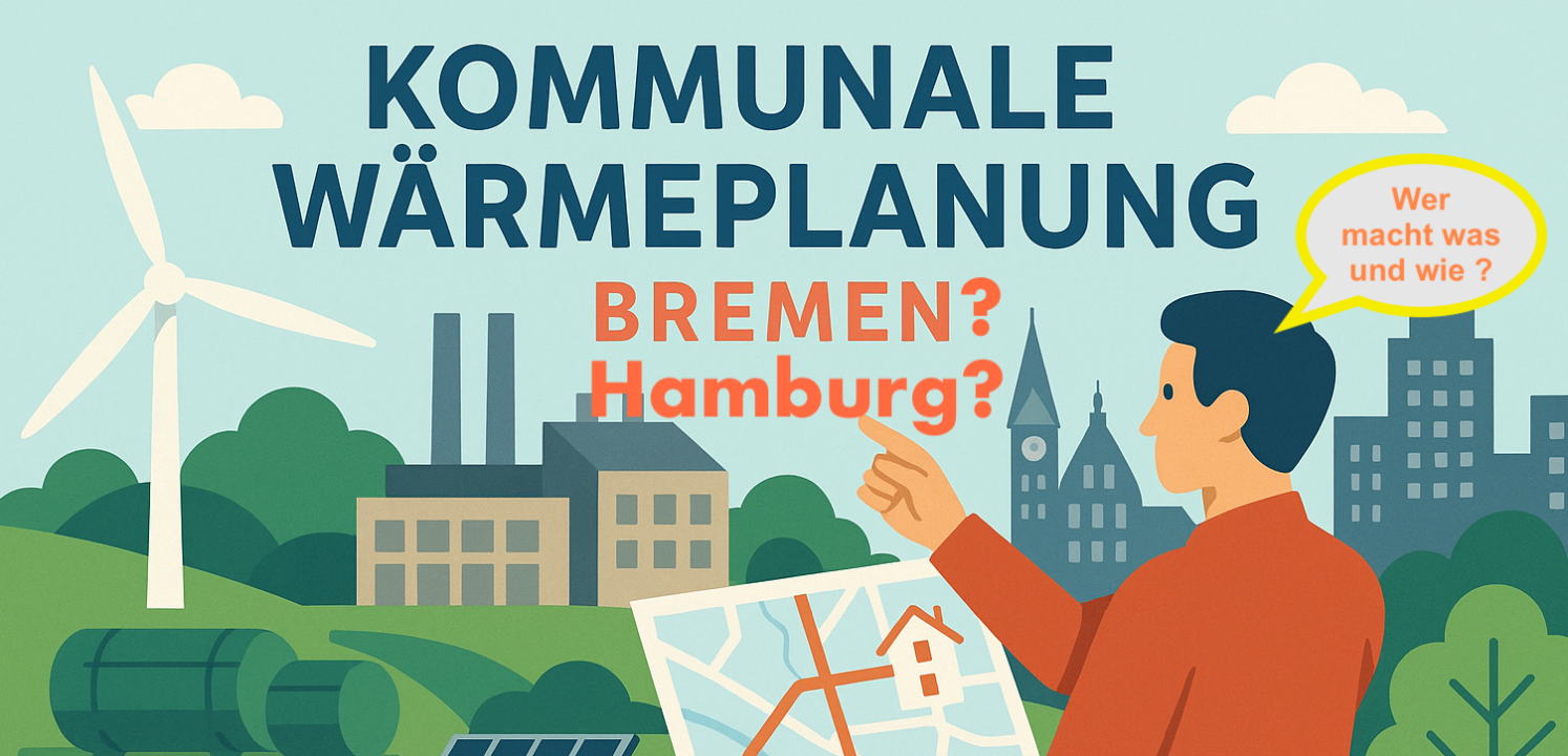 Verglaich der kommunalen Wärmeplanng Hamburg und Bremen