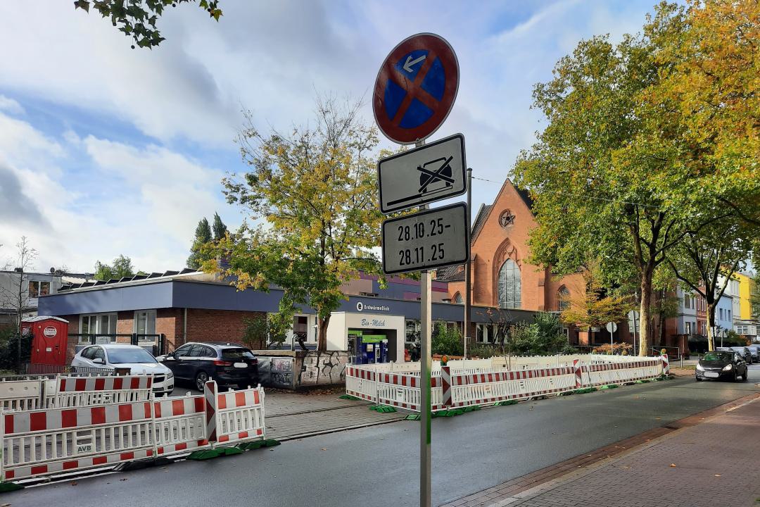 Absperrmassnahmen für Probebohrung Humboldstr. 179