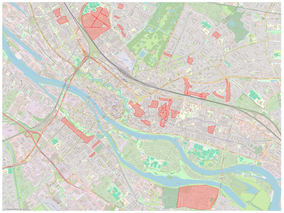 Übersicht bereits bestehender ErdwärmeDich-Cluster in Bremen im Januar 2026. Karte: Christian Beck