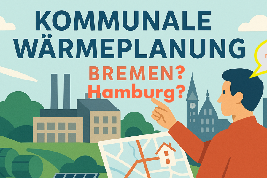 Verglaich der kommunalen Wärmeplanng Hamburg und Bremen