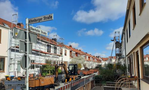 Blick in die Oberhofer Strasse in Peterswerder Blick in die Oberhofer Strasse in Peterswerder