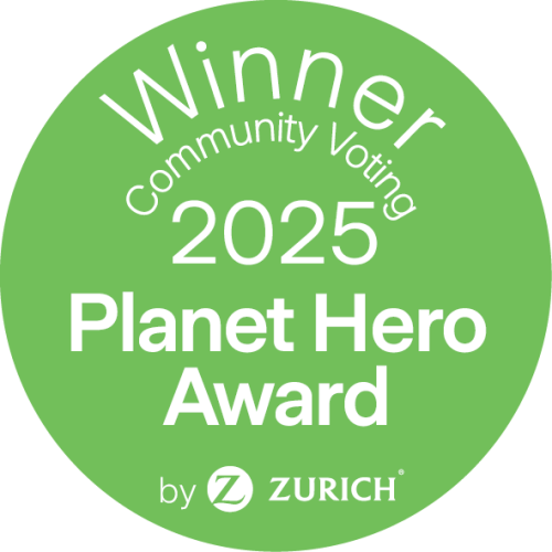 Winner-Siegel des Planet Hero Awards 2025 beim Community Voting